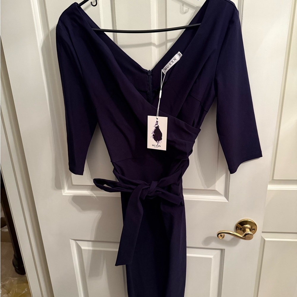 Navy Wrap Dress